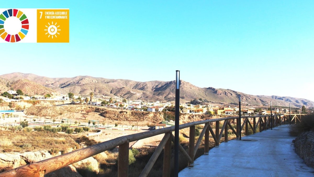 Nueva iluminación en la entrada de las minas.