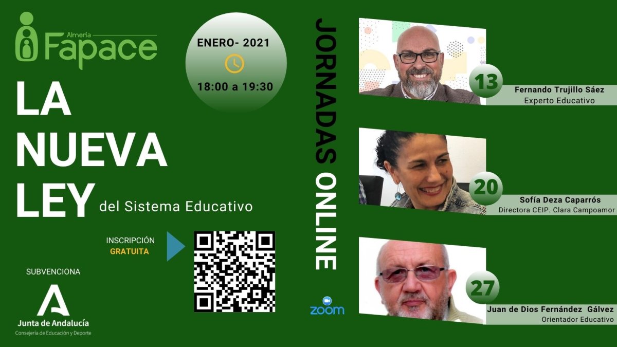 Cartel de las Jornadas de FAPACE sobre la Nueva Ley del Sistema Educativo.