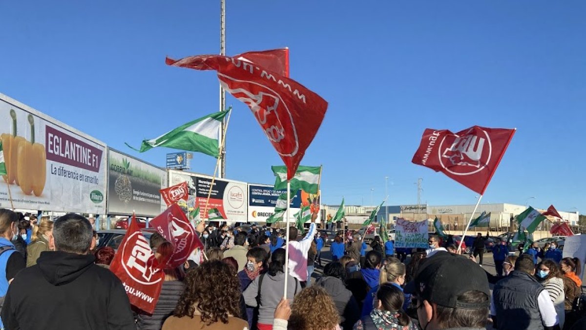 Imagen de las protestas de hace una semana en El Ejido.