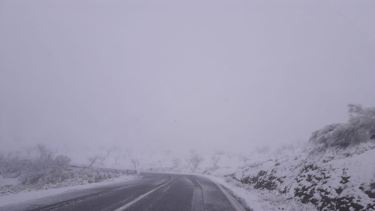 Imagen del temporal durante este jueves.