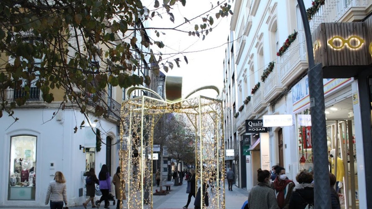 Decoración navideña en las calles de Almería, las pasadas fiestas.