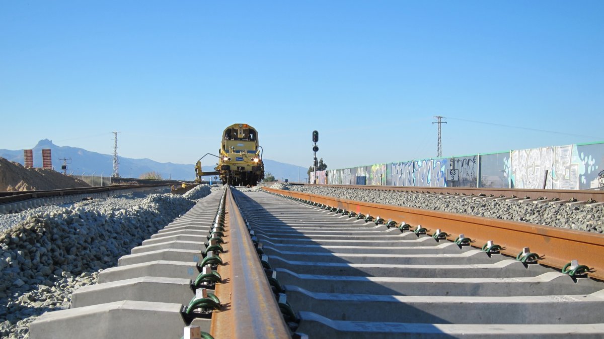 Obras del AVE de Murcia.