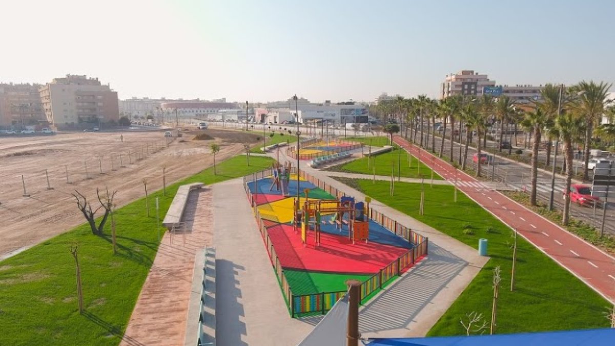 La nueva zona ciclopeatonal.