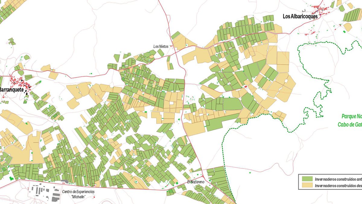 Zona de expansión agrícola en el campo de Níjar.