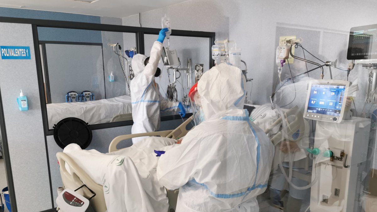 Paciente con Covid atendido en Torrecárdenas.