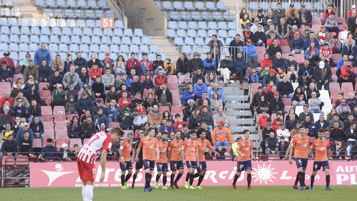 José Corpas se lamenta del gol de Osasuna en el año 2019.
