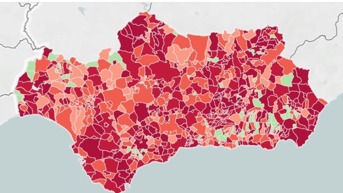 La incidencia tiñe de rojo la comunidad.