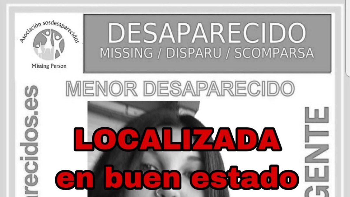 Localizada en buen estado la menor de Vera.