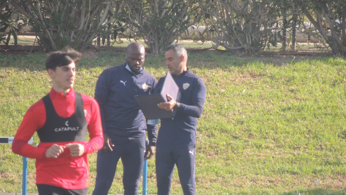 José Gomes este lunes en el campo Anexo.
