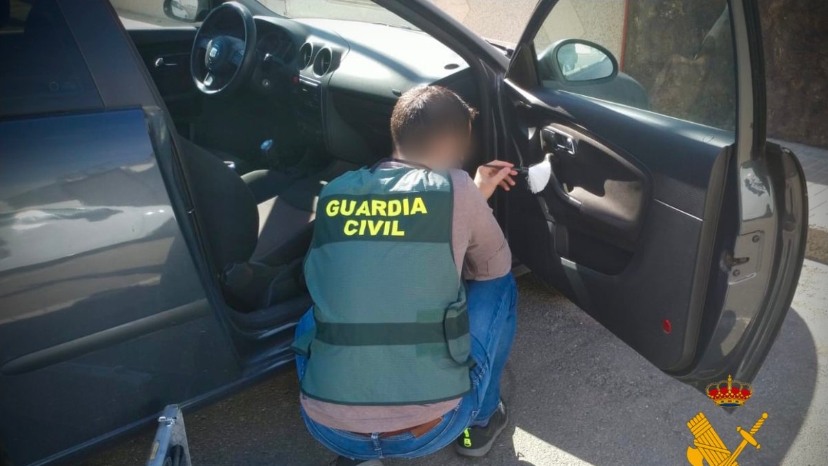 Vehículo que se intentó sustraer en Campohermoso.