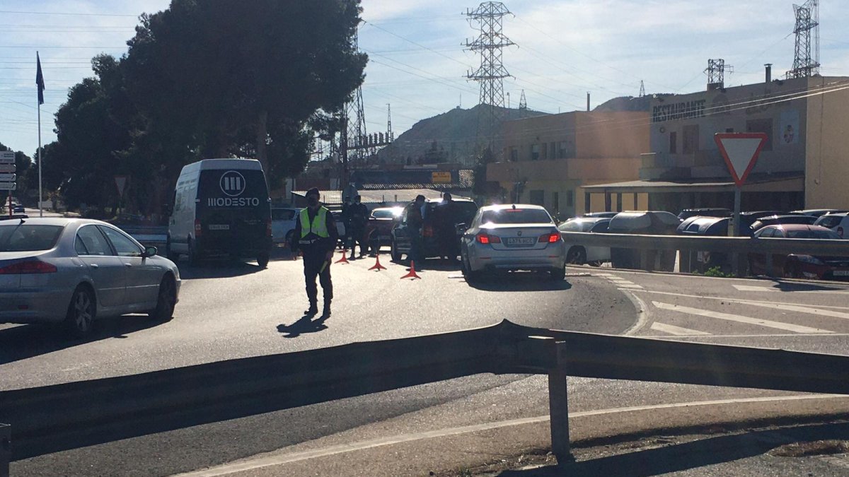Control policial en Vera.