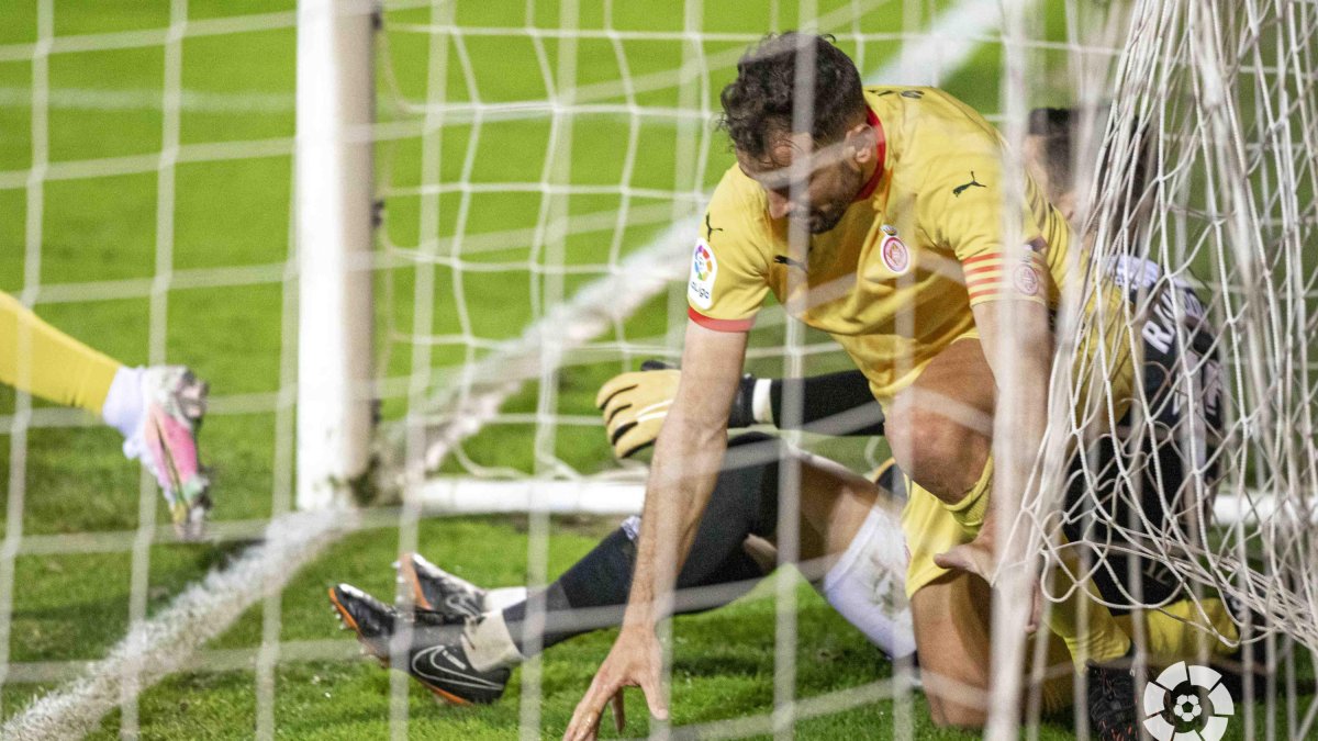 Christian Stuani hizo dos dianas en el partido contra el Mirandés (3-3).