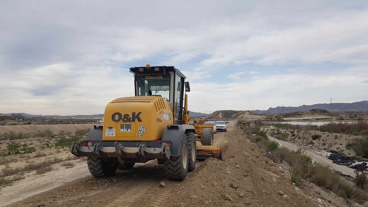 Obras del carril-bici en Cuevas del Almanzora.