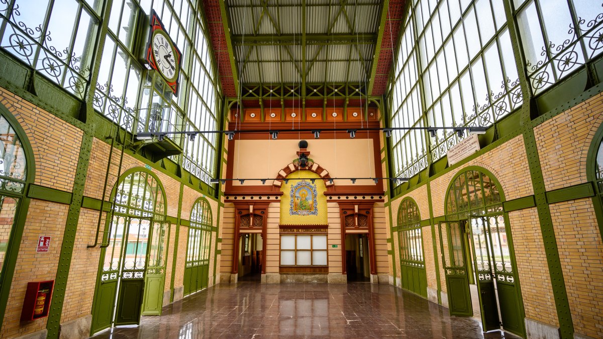 Vista general del vestíbulo rehabilitado