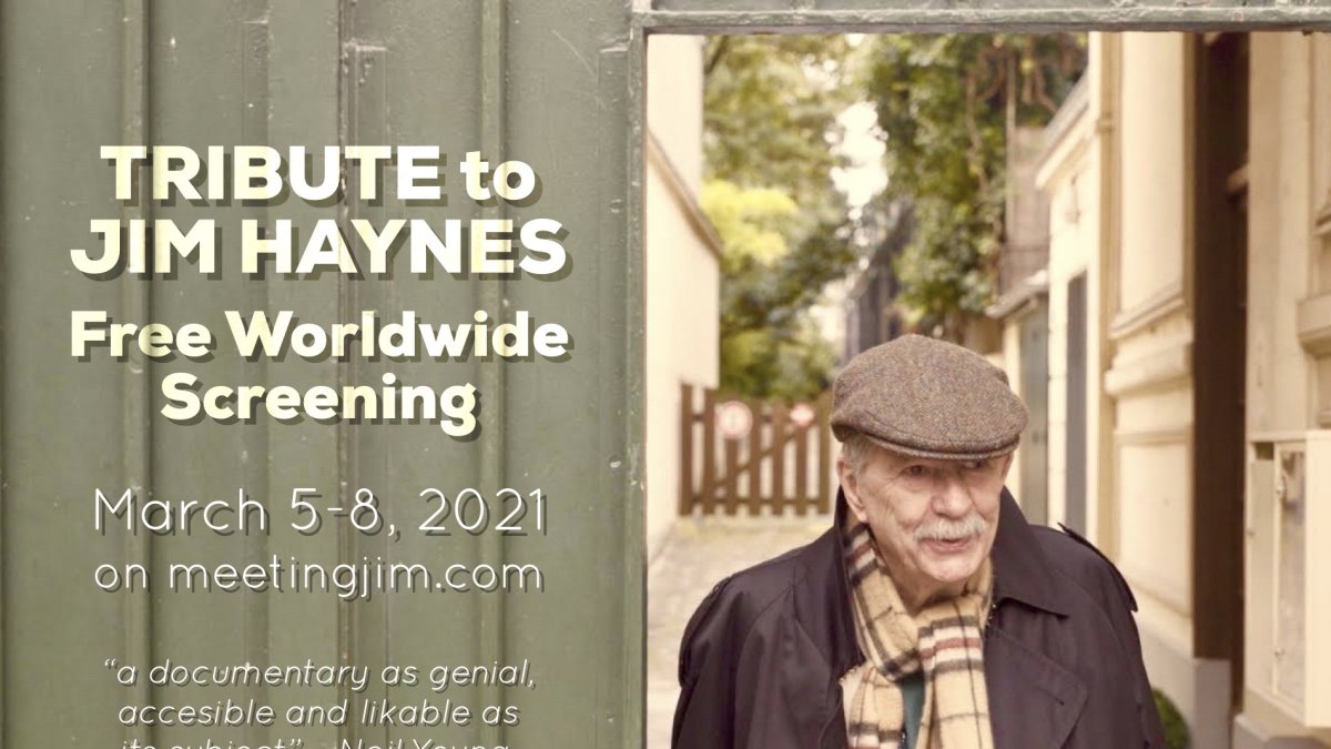 Cartel de las proyecciones abiertas en recuerdo a Jim Haynes.