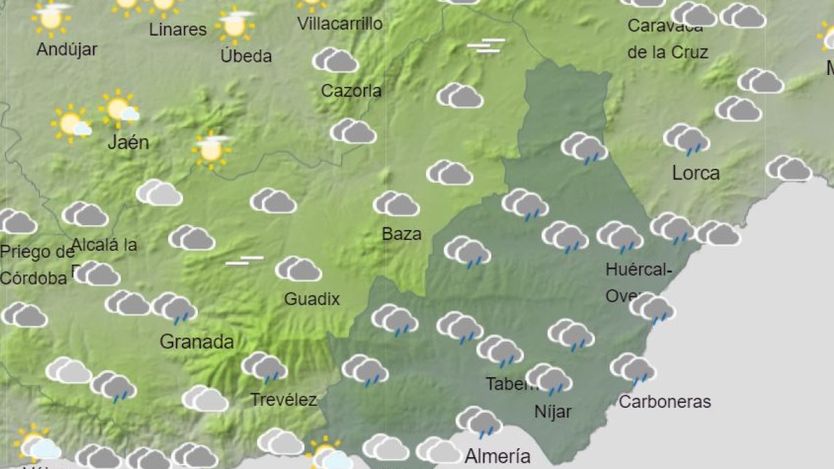 Mapa de la provincia, en la web de la AEMET.