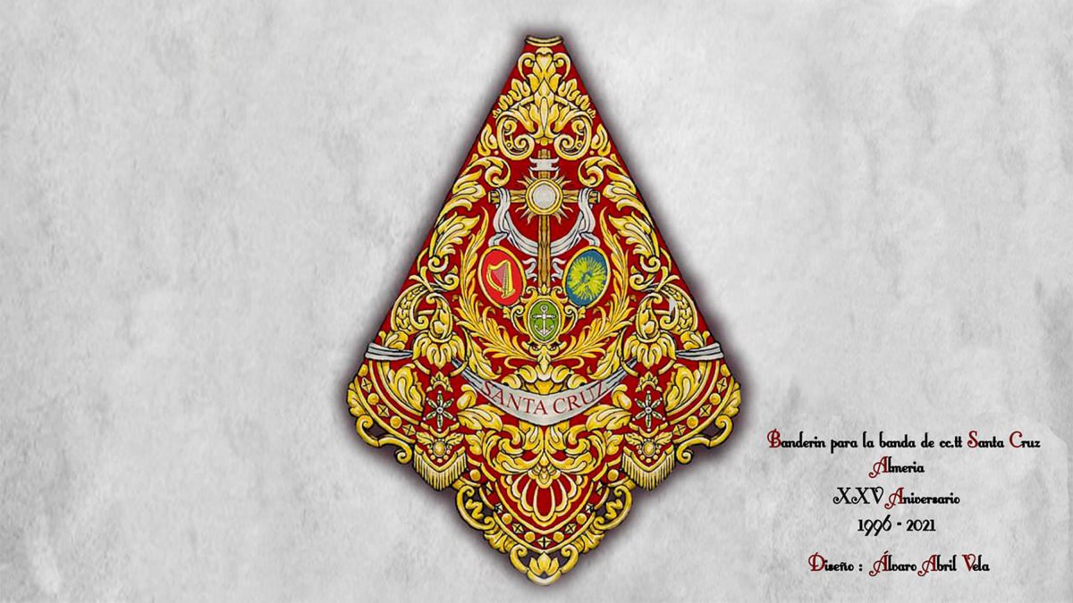 Diseño del nuevo banderín de Santa Cruz, realizado por Álvaro Abril