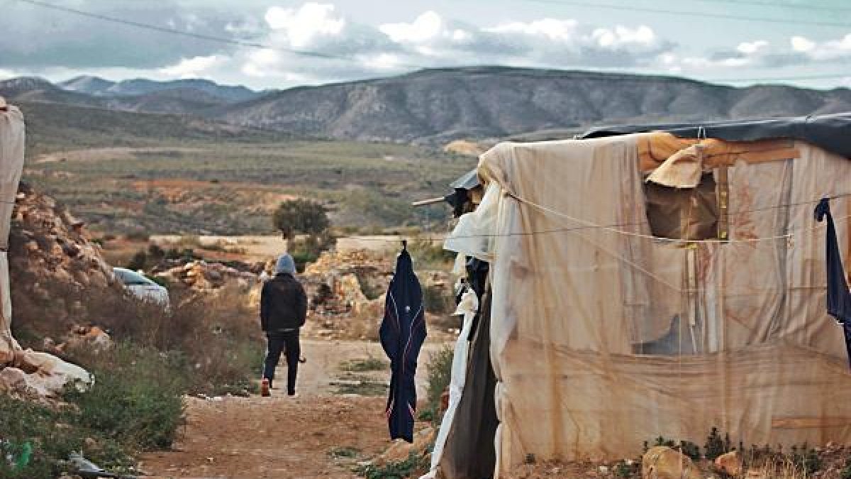 Un poblado de chabolas en la provincia.
