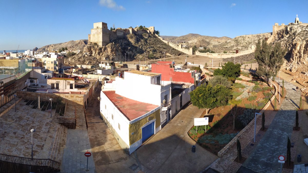 Vista general de la zona de La Hoya hasta la Alcazaba