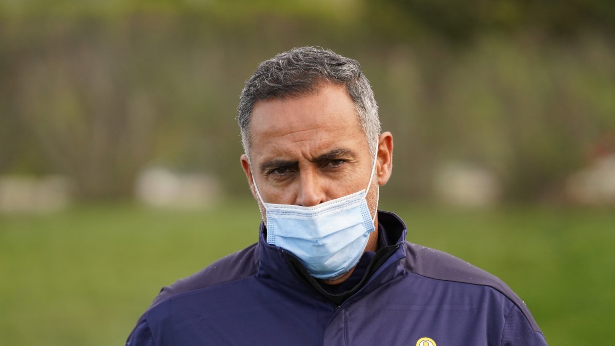José Gomes en el campo Anexo.