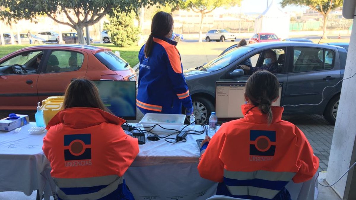 Punto de vacunación de la capital.