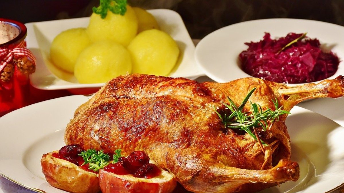 Pavo al horno.