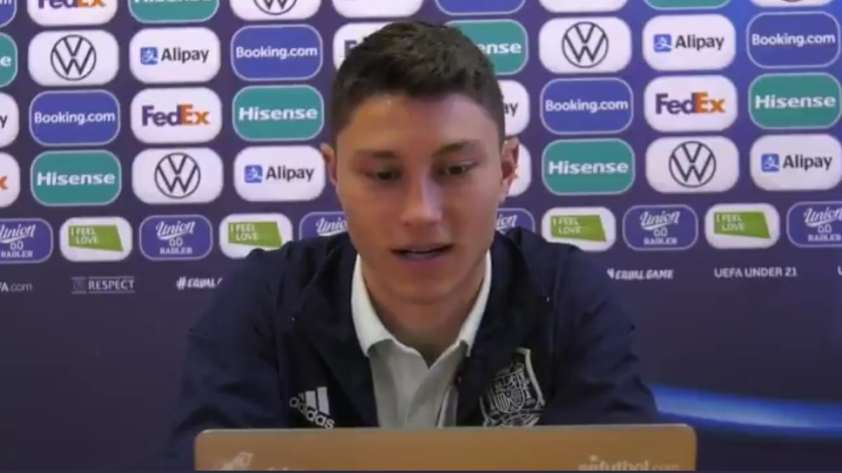 Cuenca en la rueda de prensa de la Sub-21.