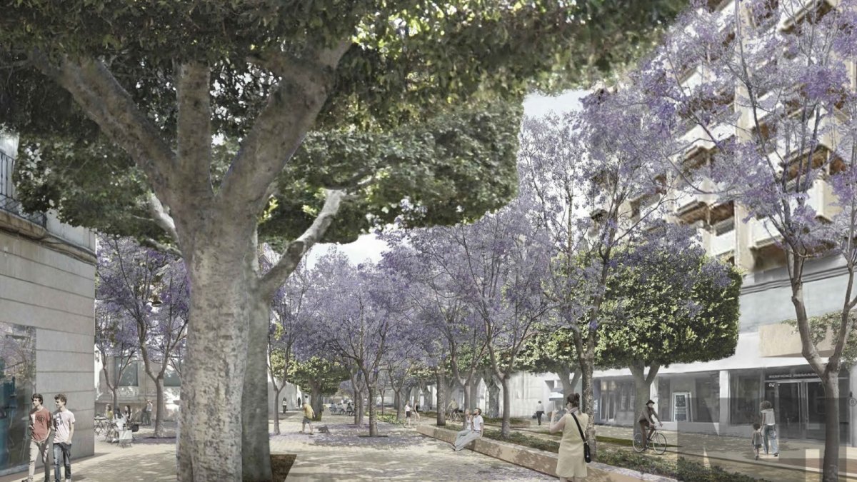 Así quedaría el Paseo peatonal en la zona de la Plaza del Educador