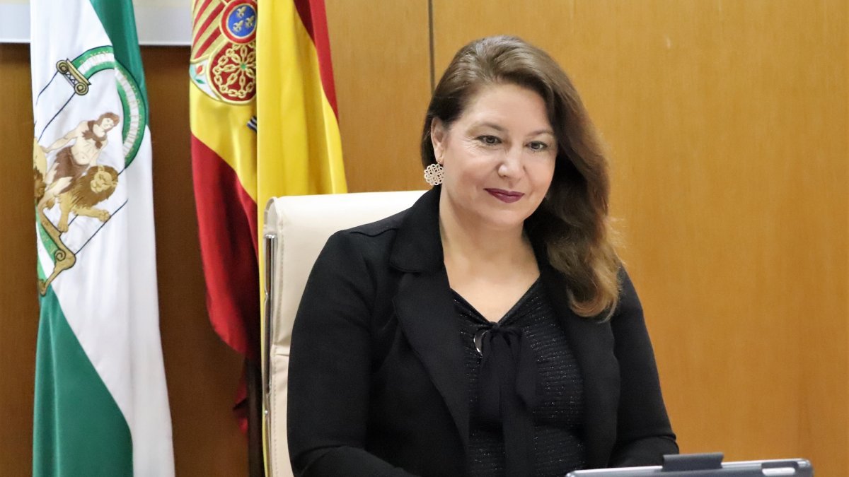 Carmen Crespo durante su intervención en Investagua.