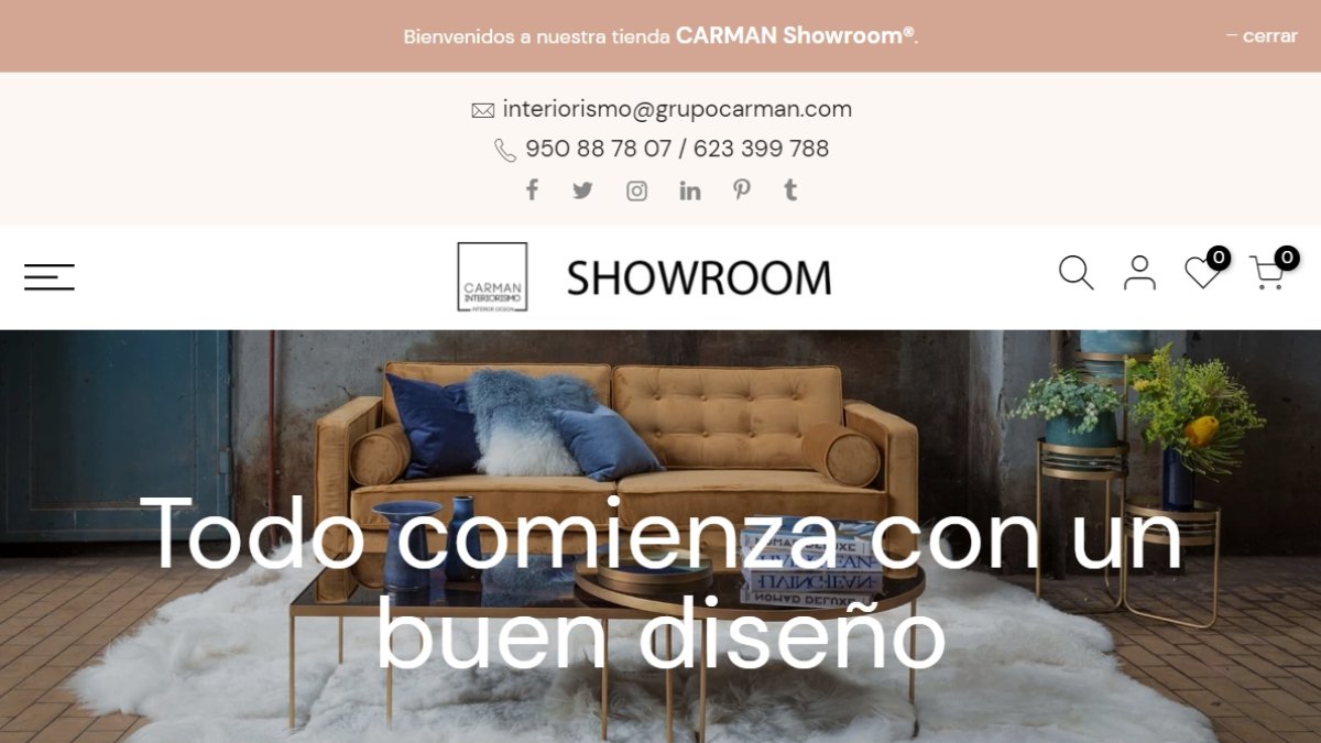 Showroom online de Carman Interiorismo.
