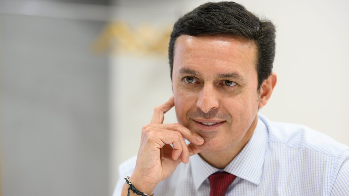 El presidente de la Diputación Provincial y actual secretario general del PP, en un momento de la entrevista