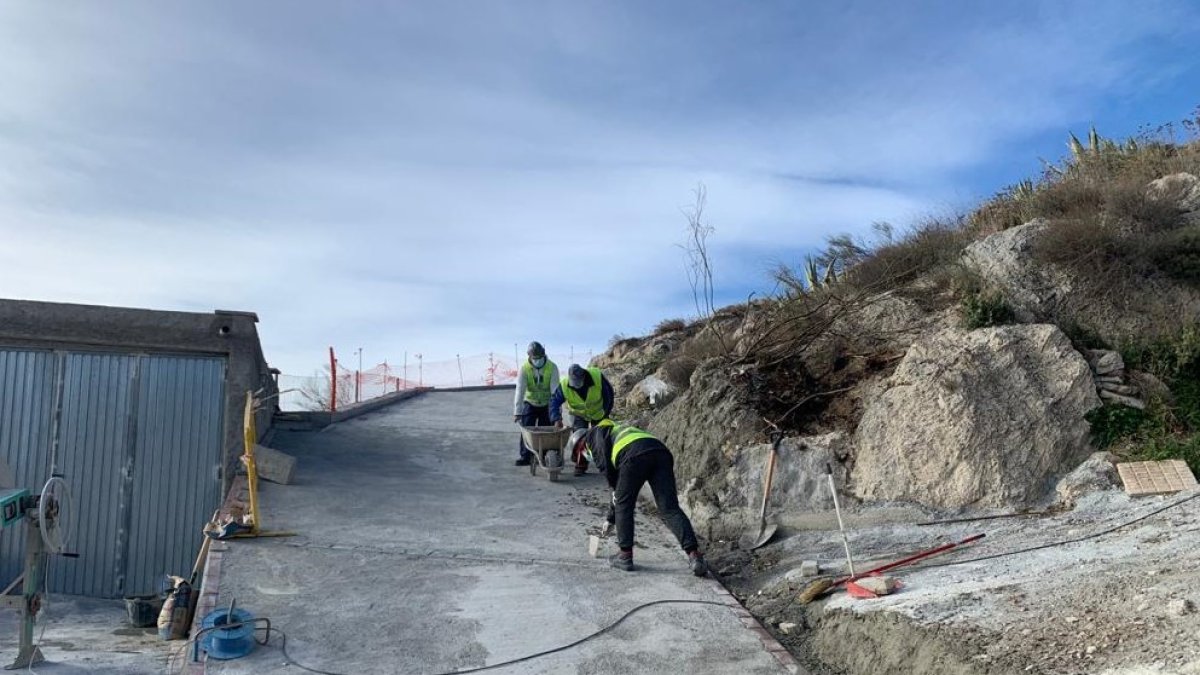 Imagen de archivo de recientes obras de mejora de Diputación en Lúcar.