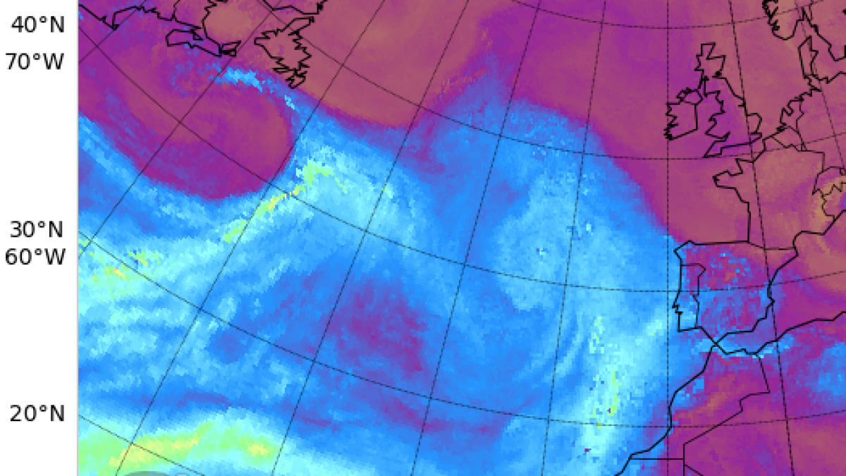 Evolución de la borrasca situada en el Golfo de Cádiz