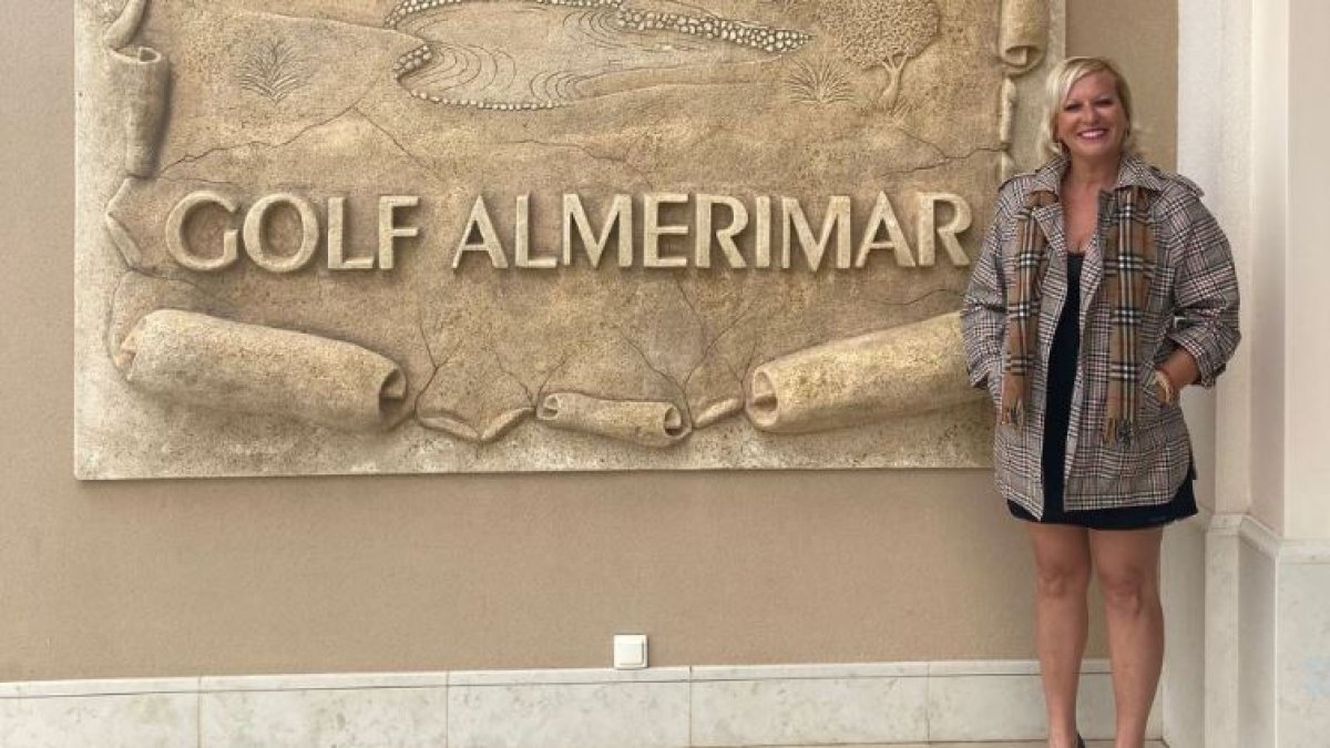 Marisa Parrón en Almerimar.
