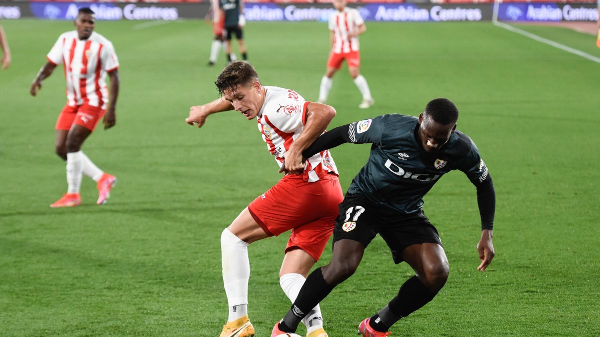 Corpas en el partido ante el Rayo, la última vez que fue titular.