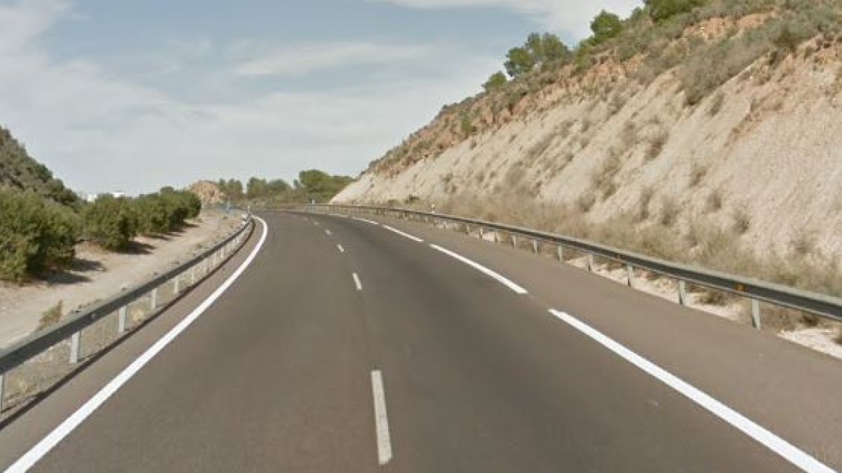 Captura de pantalla de la A-7 en Google Maps.