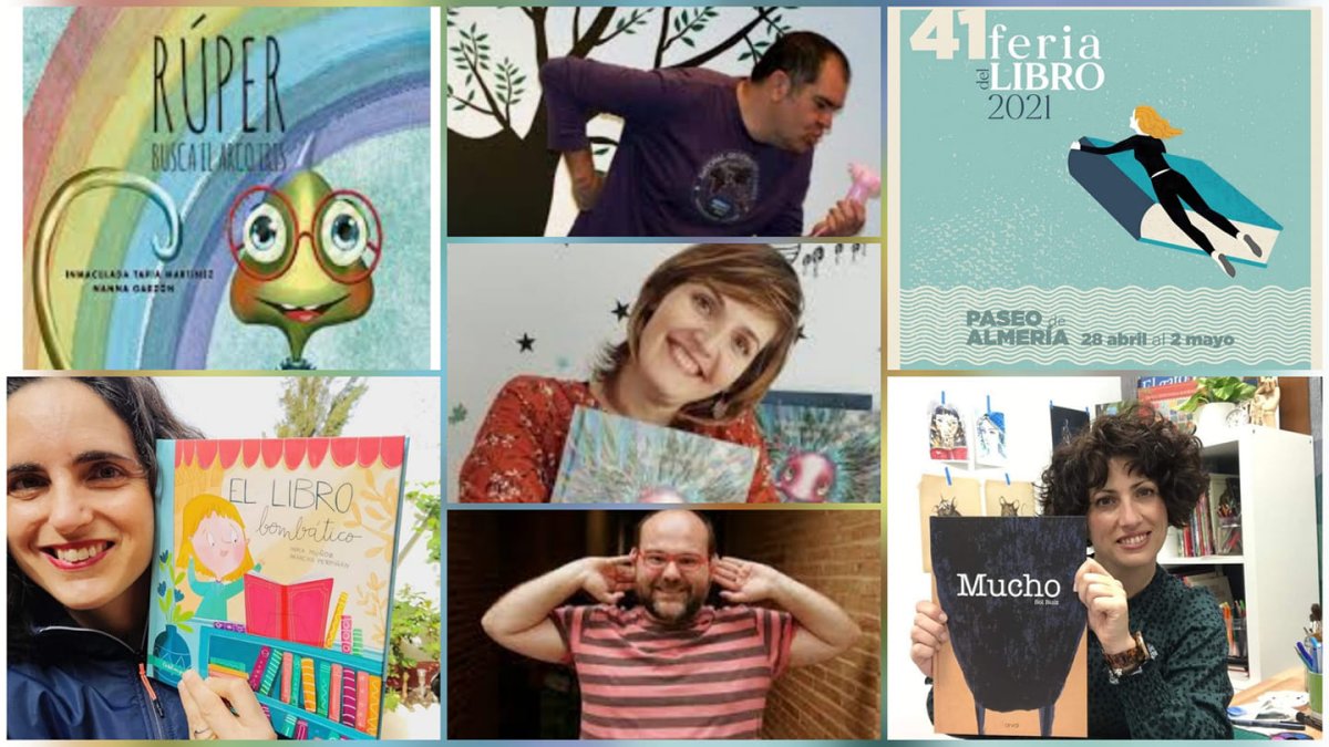Autores infantiles y juveniles en la Feria del Libro de Almería.