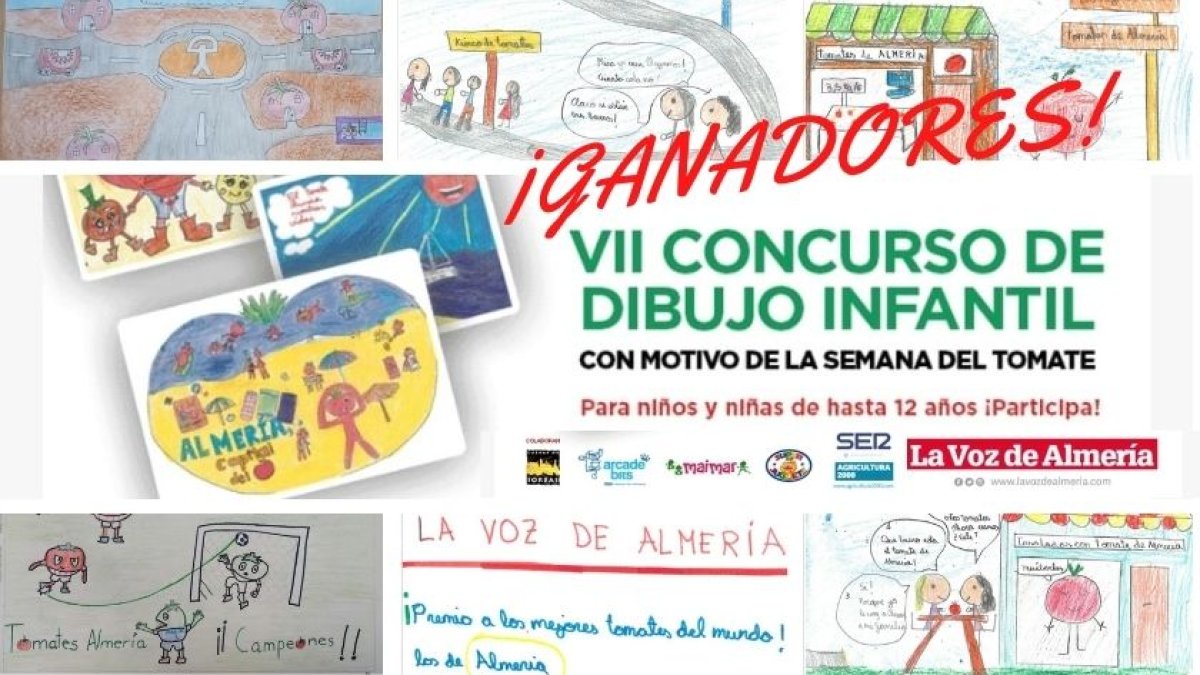 Un centenar de niños y niñas participan en el VII Concurso de Dibujo Infantil con el tomate almeriense de protagonista.