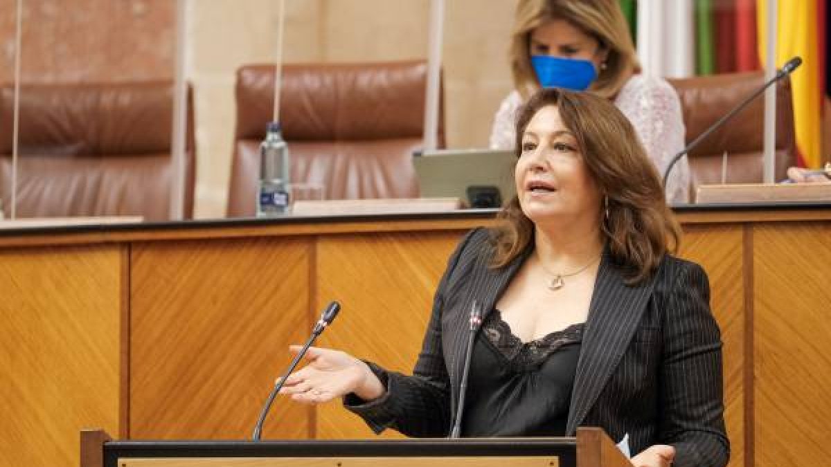Intervención de la consejera de Agricultura en el Parlamento de Andalucía.