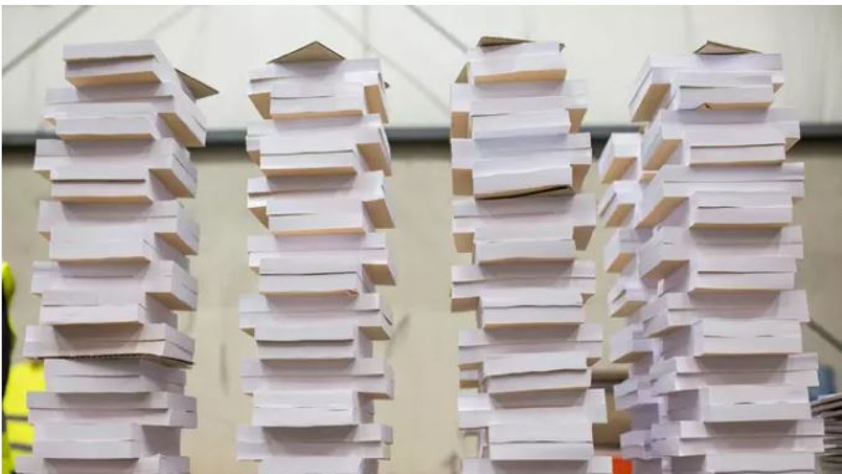 Papeletas destinadas a la jornada electoral de este 4 de mayo.