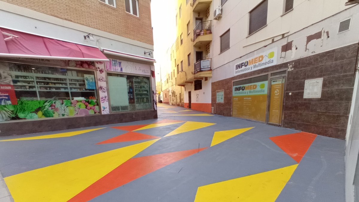 Aspecto que lucen ahora las calles Independencia y Francisca Jiménez