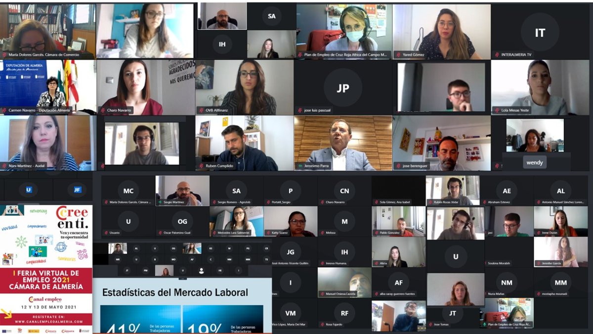 Celebración de la feria online de empleo.