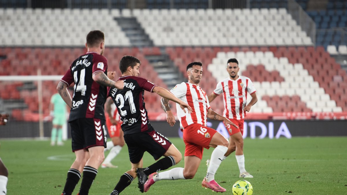 José Carlos Lazo en el partido del sábado contra el Albacete.