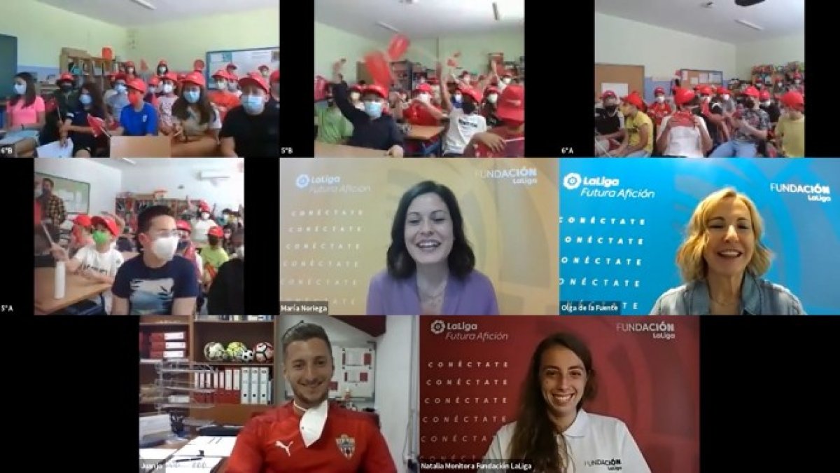 Iván Balliu fue el gran protagonista con los alumnos/as del Francisco de Goya.