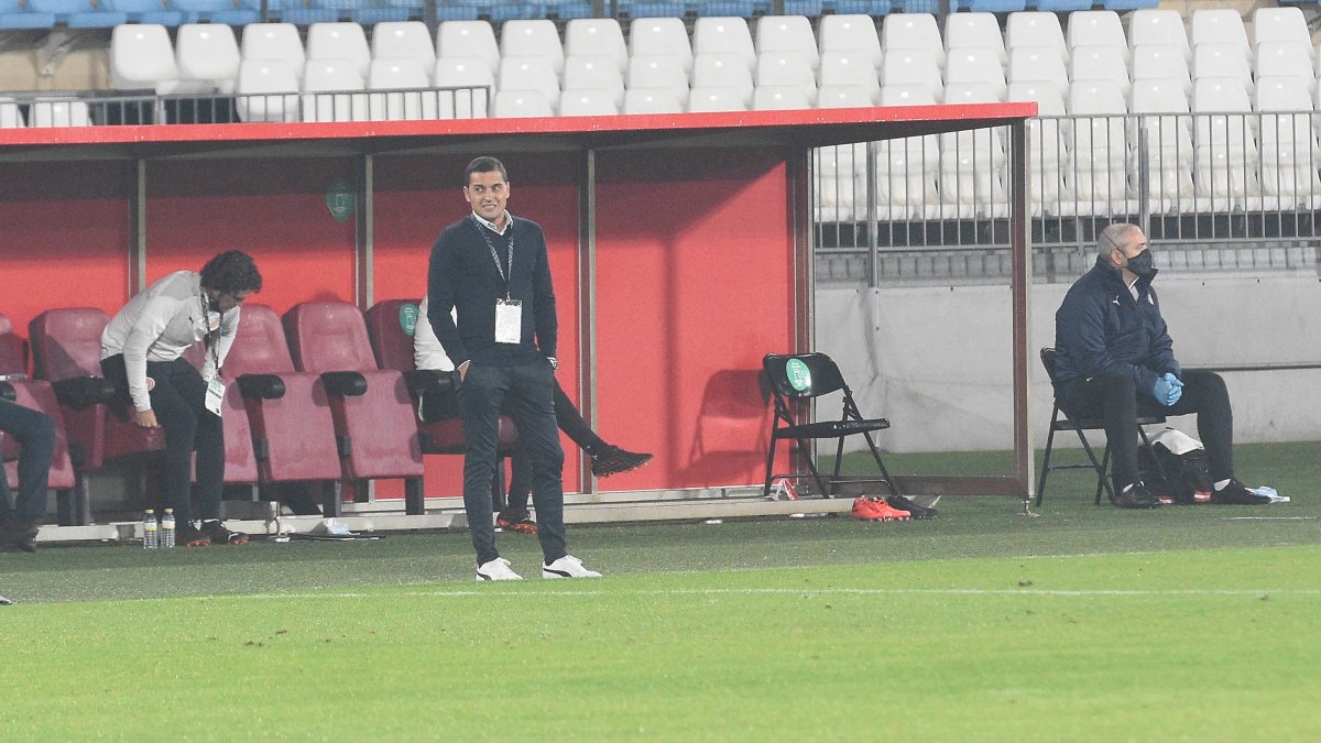 Francisco en su casa, el Estadio Mediterráneo.