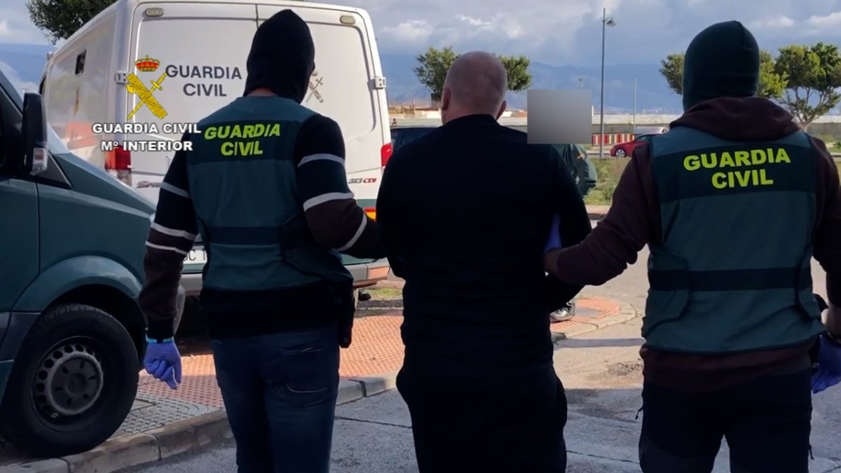 Uno de los detenidos por estos hechos por la Guardia Civil.