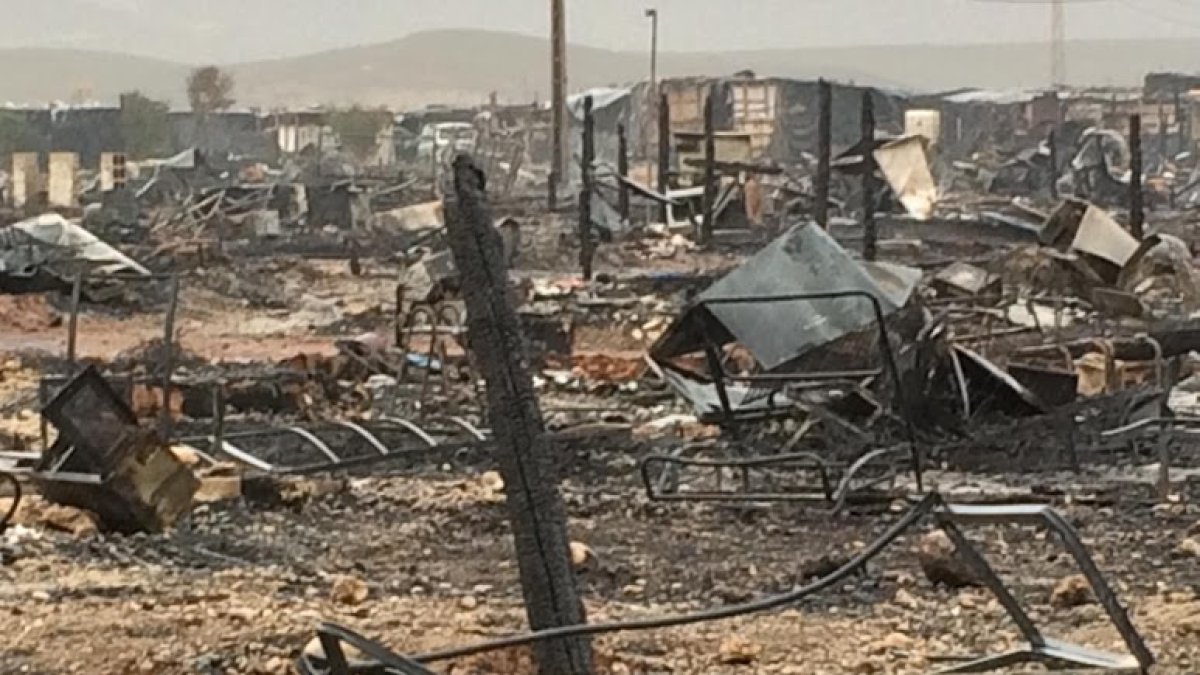 Así ha quedado el poblado de Nijar tras el fuego. Foto: Amigos del Parque de Cabo de Gata.