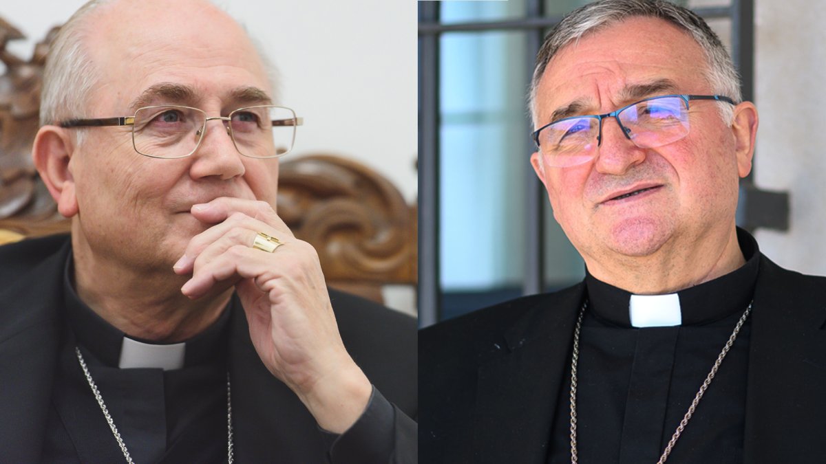 Adolfo González Montes y su sucesor Antonio Gómez Cantero.