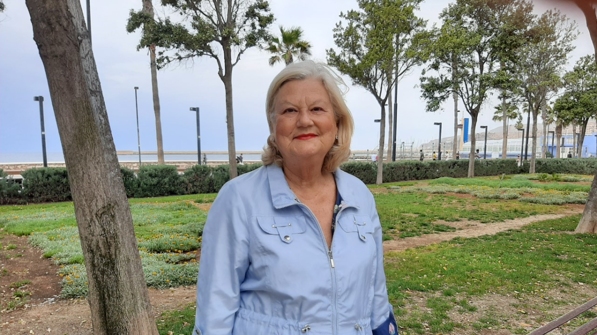 Mari Martínez, minutos después de la entrevista en el Plaza de los Periodistas.