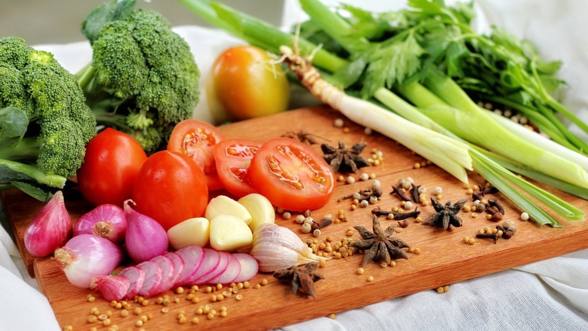 Ingredientes para la ensalada.
